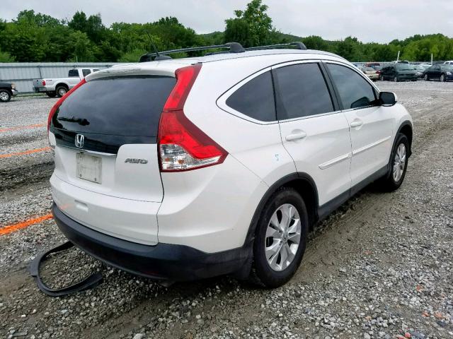 5J6RM4H71CL004477 - 2012 HONDA CR-V EXL WHITE photo 4