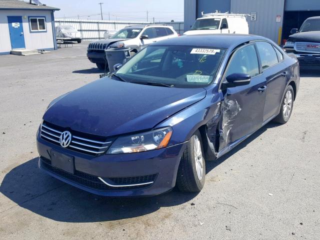 1VWAT7A36FC048409 - 2015 VOLKSWAGEN PASSAT S BLUE photo 2