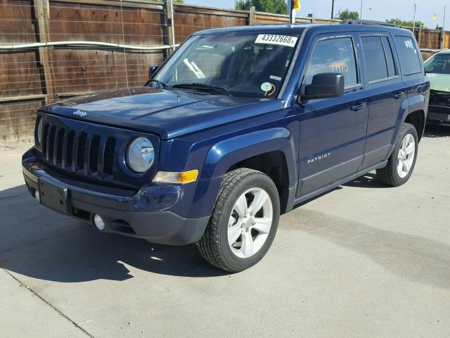 1C4NJRFB0ED713741 - 2014 JEEP PATRIOT LA BLUE photo 2