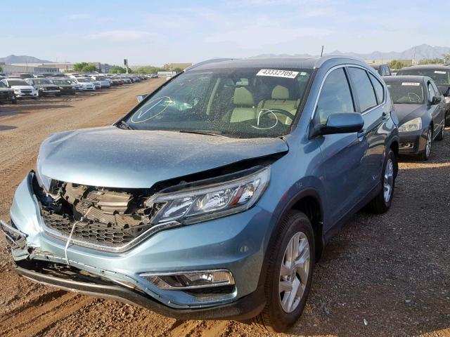 2HKRM3H71GH536919 - 2016 HONDA CR-V EXL BLUE photo 2