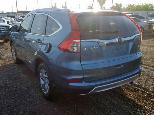 2HKRM3H71GH536919 - 2016 HONDA CR-V EXL BLUE photo 3