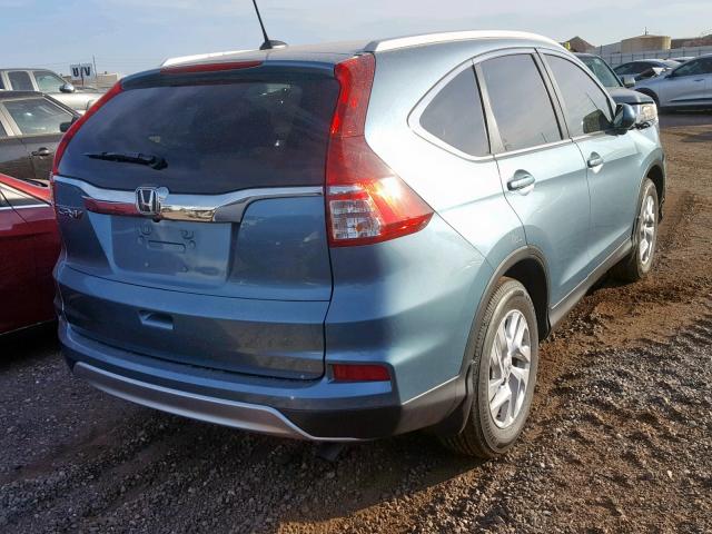 2HKRM3H71GH536919 - 2016 HONDA CR-V EXL BLUE photo 4