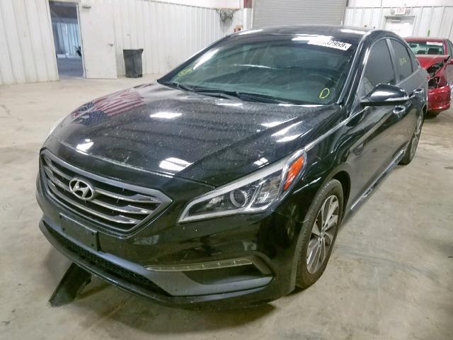 5NPE34AF7FH041342 - 2015 HYUNDAI SONATA SPO BLACK photo 2