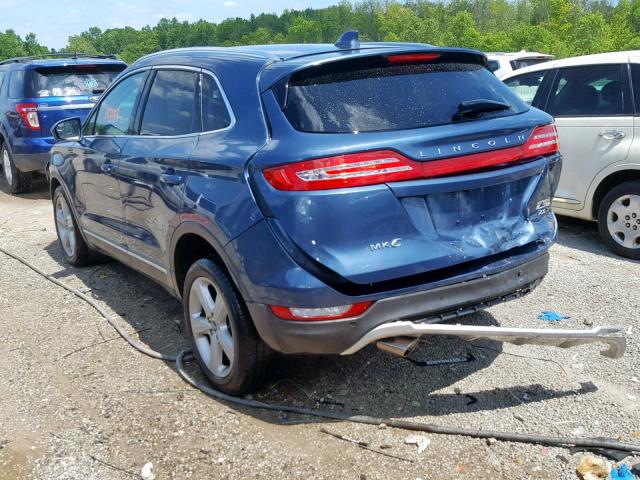 5LMCJ1C91JUL18268 - 2018 LINCOLN MKC PREMIE BLUE photo 3