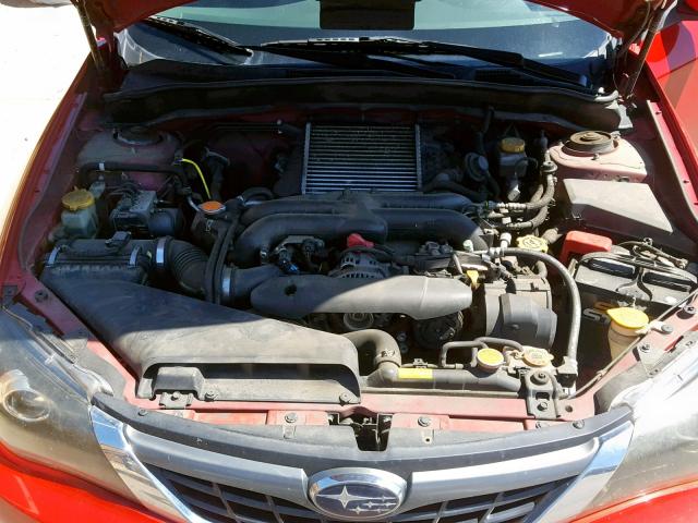 JF1GH74698G810072 - 2008 SUBARU IMPREZA WR RED photo 7