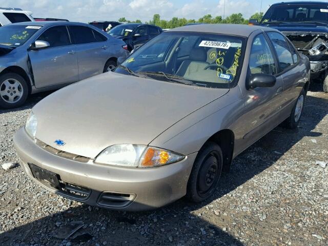 1G1JC524217415170 - 2001 CHEVROLET CAVALIER B GOLD photo 2