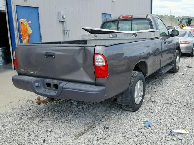 5TBJU32165S451401 - 2005 TOYOTA TUNDRA GRAY photo 4