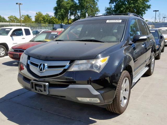 2HNYD28899H528300 - 2009 ACURA MDX SPORT BLACK photo 2