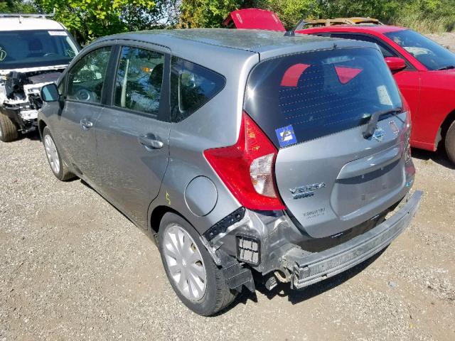 3N1CE2CPXEL367326 - 2014 NISSAN VERSA NOTE GRAY photo 3