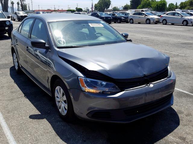 3VW2K7AJ8EM256360 - 2014 VOLKSWAGEN JETTA BASE GRAY photo 1