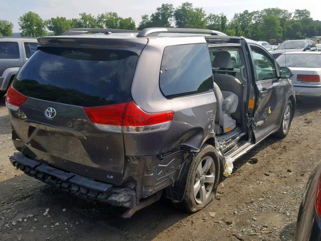 5TDKK3DC3BS053204 - 2011 TOYOTA SIENNA LE GRAY photo 4