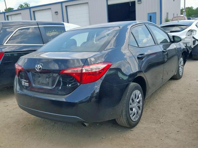 2T1BURHE1HC853753 - 2017 TOYOTA COROLLA BLACK photo 4