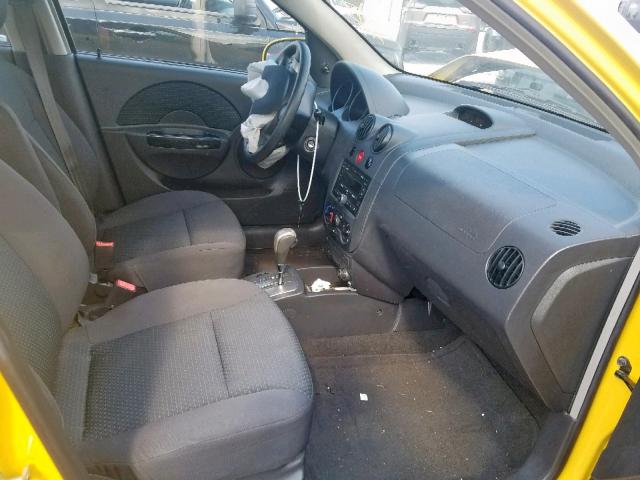 KL1TD66607B722445 - 2007 CHEVROLET AVEO BASE Сары фото 5