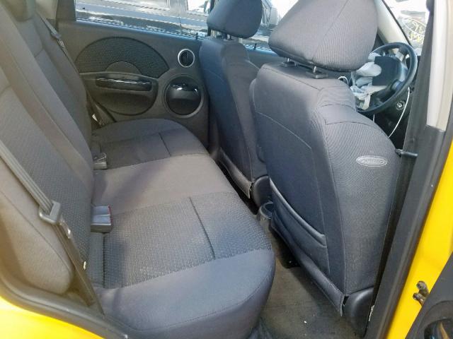 KL1TD66607B722445 - 2007 CHEVROLET AVEO BASE Сары фото 6