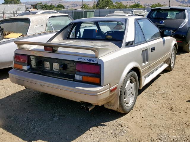 JT2AW15CXG0047633 - 1986 TOYOTA MR2 BEIGE photo 4