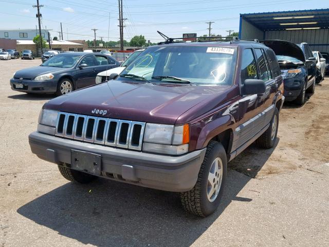 1J4GZ58S4RC170682 - 1994 JEEP GRAND CHER MAROON photo 2