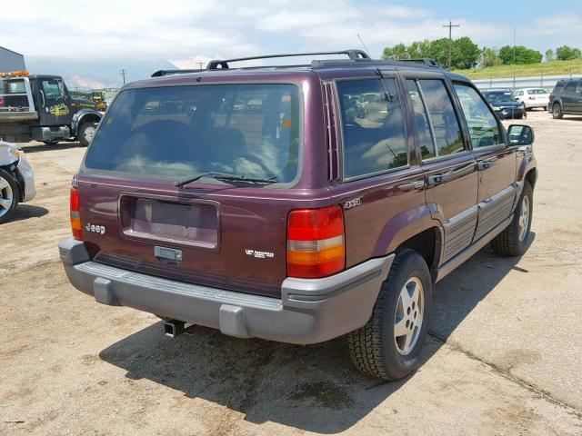 1J4GZ58S4RC170682 - 1994 JEEP GRAND CHER MAROON photo 4