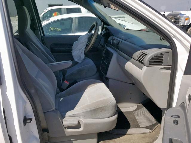 2FMZA57654BB17259 - 2004 FORD FREESTAR S WHITE photo 5