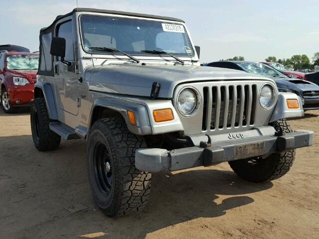 1J4FA49S72P721276 - 2002 JEEP WRANGLER / GRAY photo 1