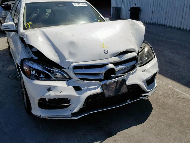 WDDHF5KBXGB225771 - 2016 MERCEDES-BENZ E 350 WHITE photo 9