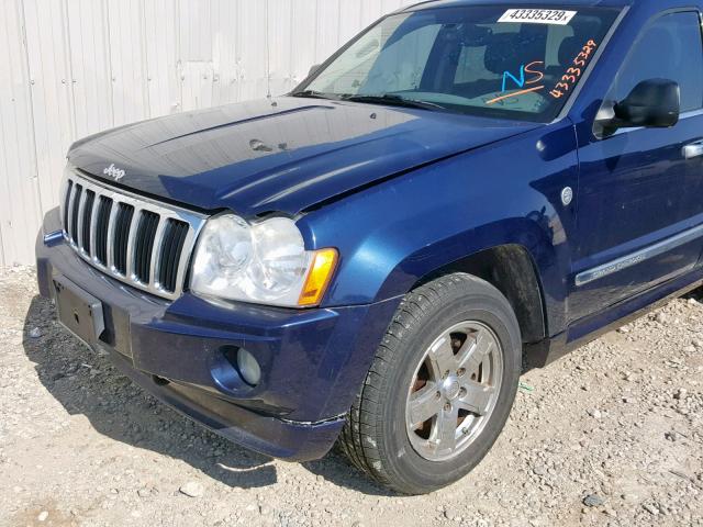 1J4HR58265C521820 - 2005 JEEP GRAND CHER BLUE photo 9