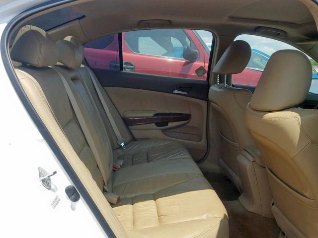 1HGCP26838A157837 - 2008 HONDA ACCORD EXL WHITE photo 6