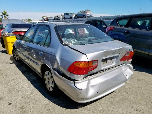 2HGEJ6616YH563147 - 2000 HONDA CIVIC BASE SILVER photo 3