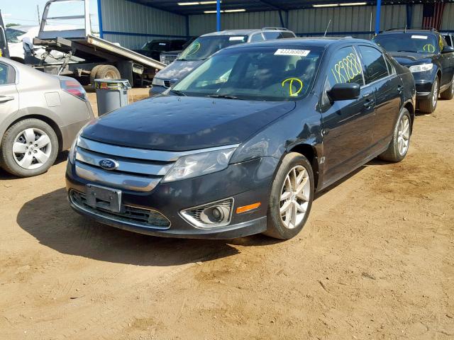 3FAHP0JG2AR377687 - 2010 FORD FUSION SEL BLACK photo 2