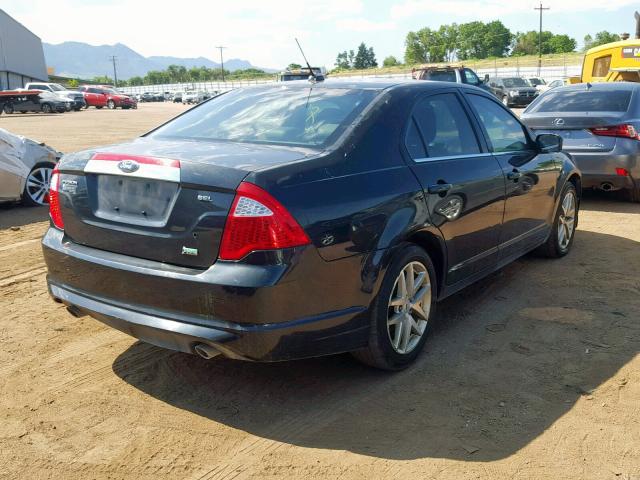 3FAHP0JG2AR377687 - 2010 FORD FUSION SEL BLACK photo 4