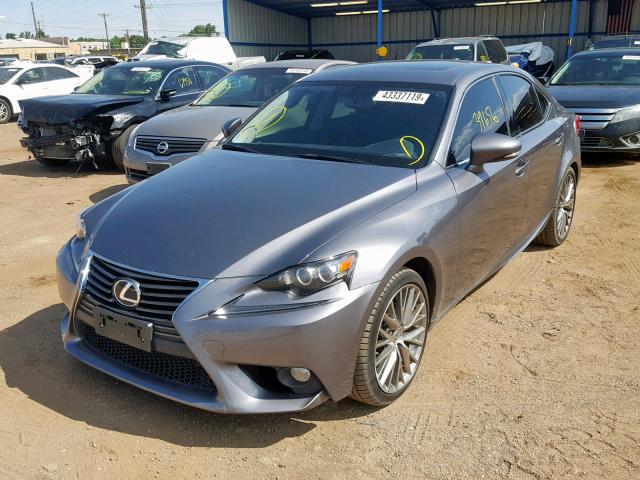 JTHCF1D27E5000468 - 2014 LEXUS IS 250 SILVER photo 2