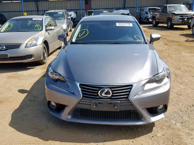 JTHCF1D27E5000468 - 2014 LEXUS IS 250 SILVER photo 9