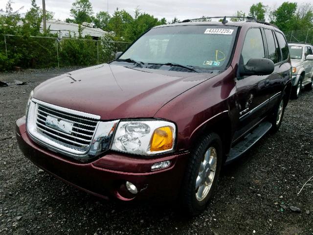 1GKDT13S862314279 - 2006 GMC ENVOY MAROON photo 2