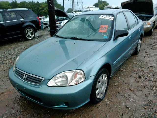 2HGEJ6617YH573749 - 2000 HONDA CIVIC BASE BLUE photo 2