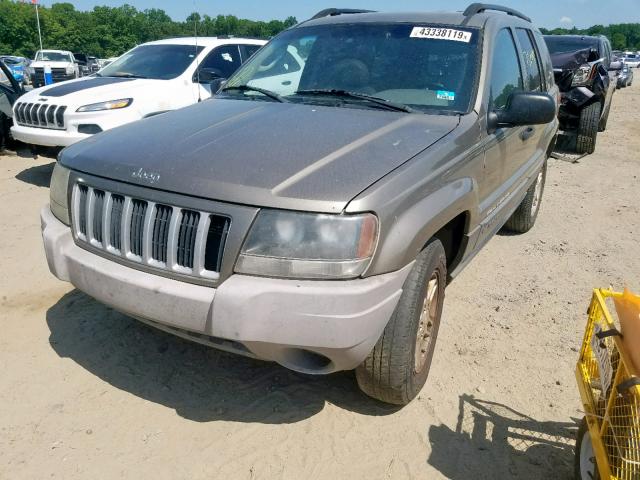 1J4GX48N04C417991 - 2004 JEEP GRAND CHER GOLD photo 2