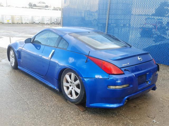 JN1AZ34E73T013674 - 2003 NISSAN 350Z COUPE BLUE photo 3