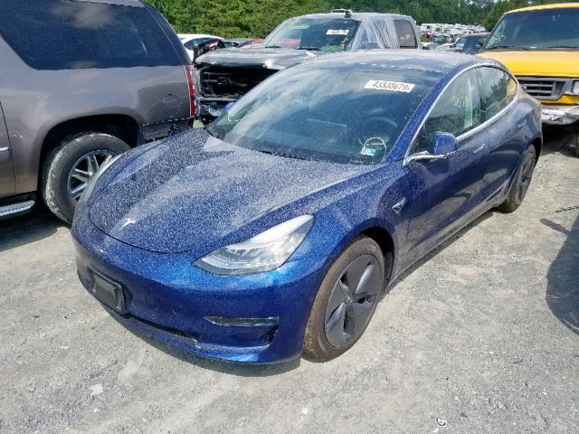 5YJ3E1EB4KF433050 - 2019 TESLA MODEL 3 BLUE photo 2