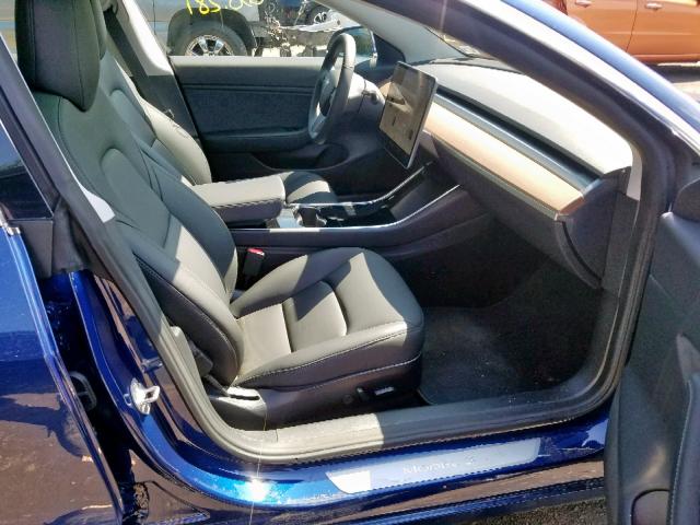 5YJ3E1EB4KF433050 - 2019 TESLA MODEL 3 BLUE photo 5