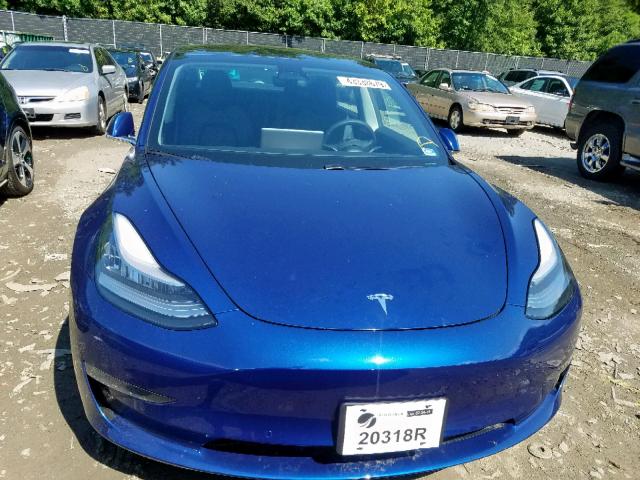 5YJ3E1EB4KF433050 - 2019 TESLA MODEL 3 BLUE photo 9