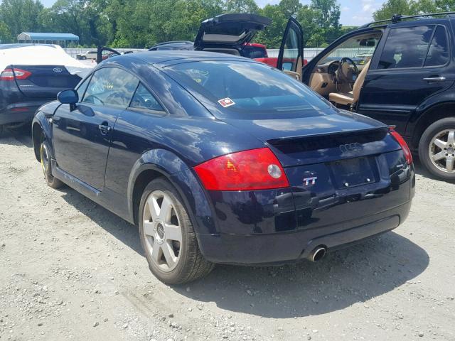 TRUWX28NX21009132 - 2002 AUDI TT QUATTRO BLUE photo 3