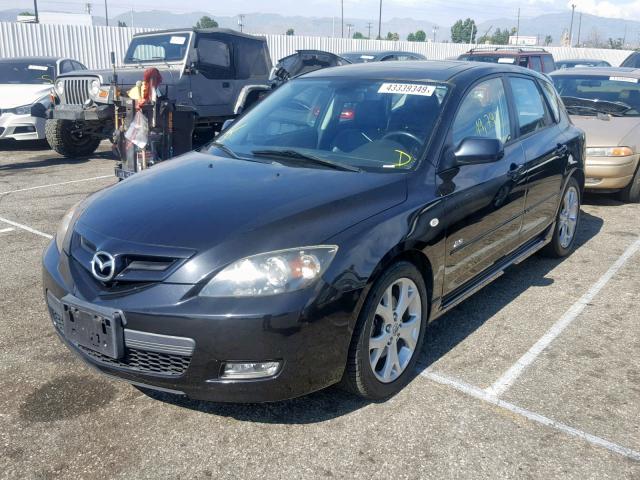 JM1BK344771603419 - 2007 MAZDA 3 HATCHBAC BLACK photo 2