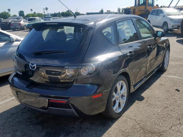 JM1BK344771603419 - 2007 MAZDA 3 HATCHBAC BLACK photo 4