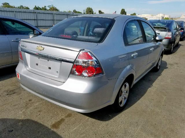 KL1TD5DE3BB137713 - 2011 CHEVROLET AVEO LS SILVER photo 4