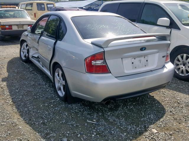 4S3BL676254203713 - 2005 SUBARU LEGACY GT SILVER photo 3