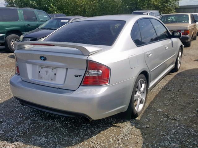 4S3BL676254203713 - 2005 SUBARU LEGACY GT SILVER photo 4