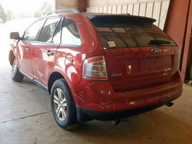 2FMDK36C77BA78794 - 2007 FORD EDGE SE RED photo 3