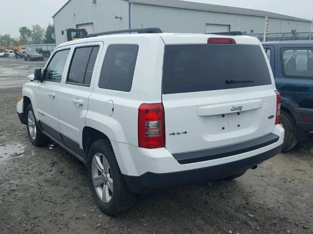 1C4NJRAB6ED565022 - 2014 JEEP PATRIOT WHITE photo 3