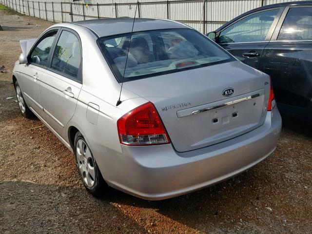 KNAFE121785530050 - 2008 KIA SPECTRA EX SILVER photo 3