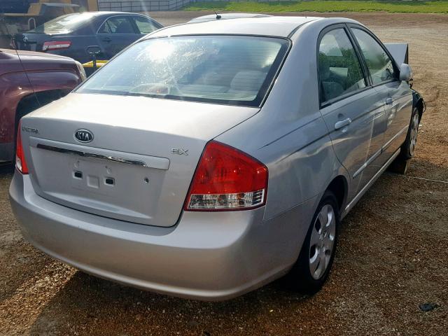 KNAFE121785530050 - 2008 KIA SPECTRA EX SILVER photo 4