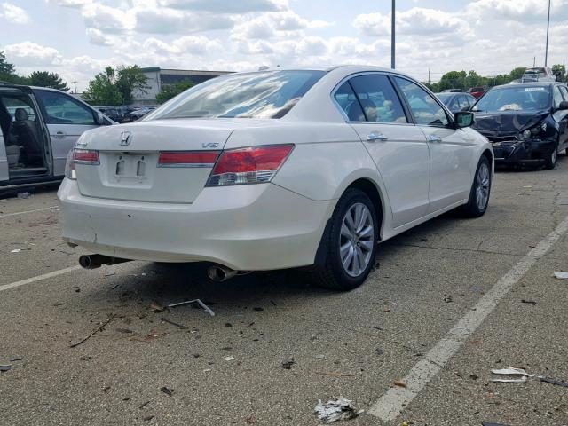 1HGCP3F84BA000203 - 2011 HONDA ACCORD EXL WHITE photo 4