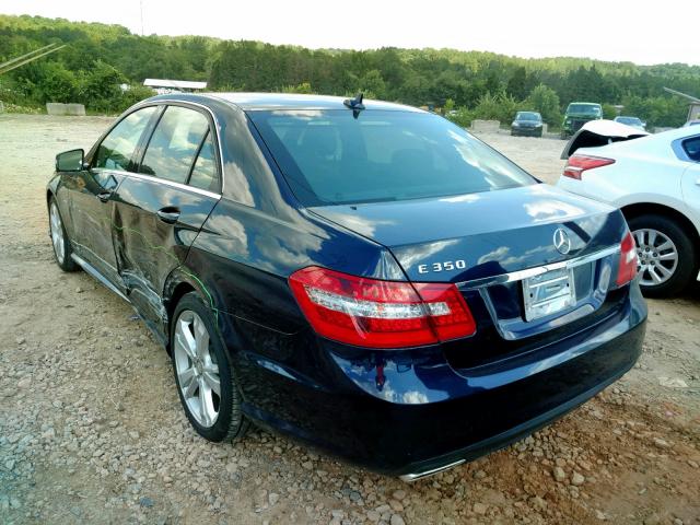 WDDHF5KB4CA649916 - 2012 MERCEDES-BENZ E 350 BLUE photo 3